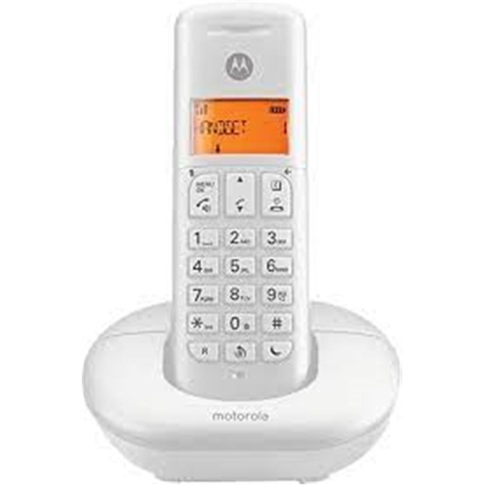 Motorola E201 Beyaz HF Handsfree Telsiz Dect Telefon