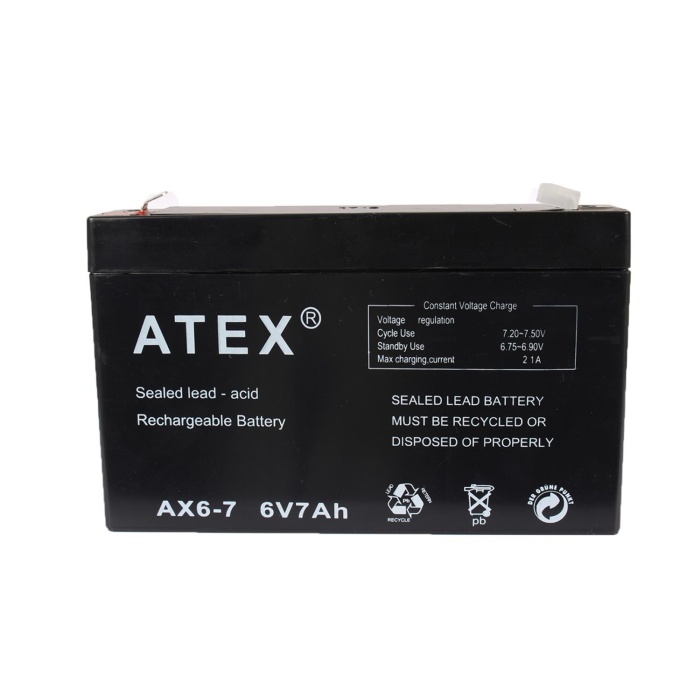 Atex AX-6V 7AH Bakımsız Kuru Akü