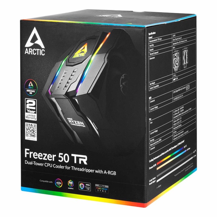 ARCTIC AR ACFRE00055A Freezer 50 TR AMD Threadripper ARGB İşlemci Soğutucu 300W TDP