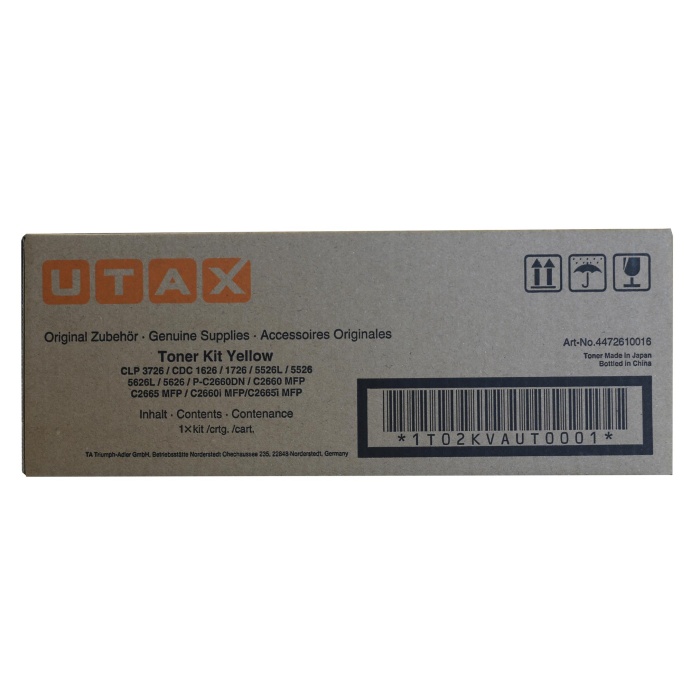 Utax CLP-3726 P-C2660-2665 CDC-1626-1726-4726 Yellow Sarı Orjinal Fotokopi Toneri 7.200 Sayfa