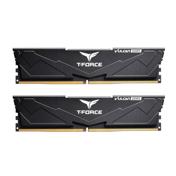 Team T-Force Vulcan 32GB(2x16GB) DDR5 5600Mhz CL32 Siyah Gaming Ram (FLBD532G5600HC32DC01)