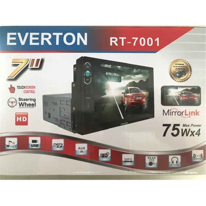 Everton Rt-7001 7 75Wx4 Car Audio Player Full Hd Double  Mp5-Fm Radio-Usb Uzaktan Kumanda