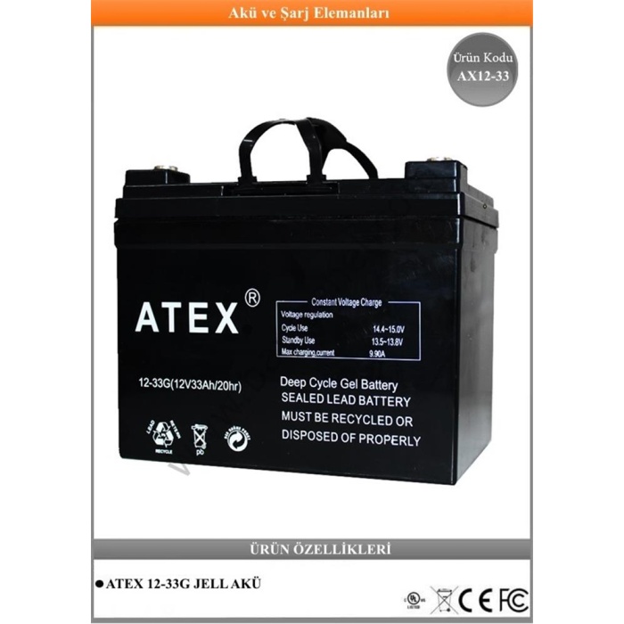 Atex 12-33G Jell Akü