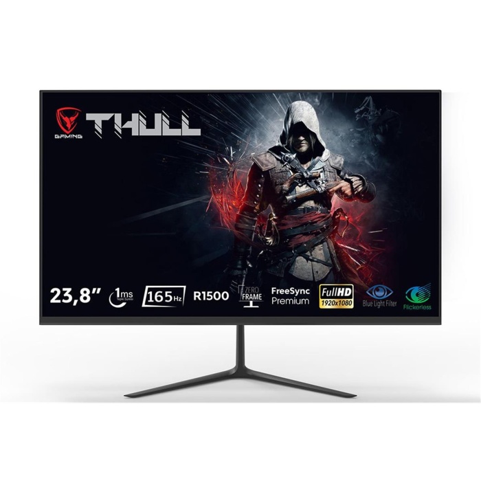 Thull 23,8 TG-238F 1ms 165Hz FHD HDR300 (Hdmı+DP+Vga) VA Frameless Flat Gaming Led Monitör