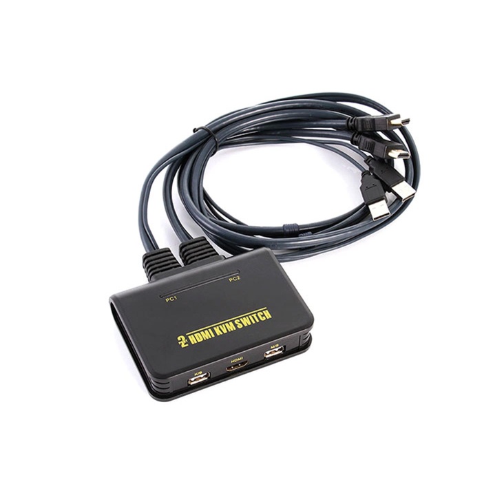 S-Link SL-2702HKW 2li HDMI 1.8m Kablolu Otomatik HDMI KVM Switch