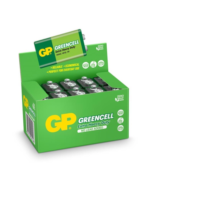 GP Greencel 9V Çinko Pil 10lu Paket GP1604G-S1