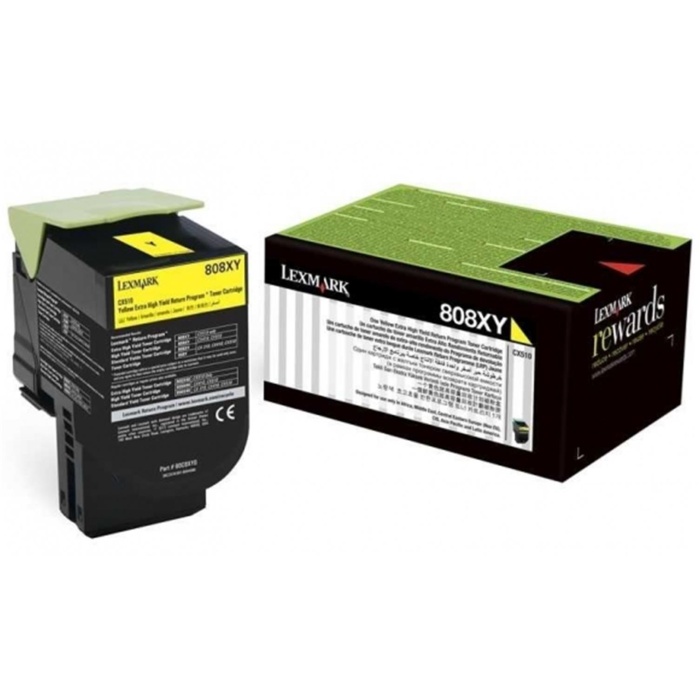 Lexmark 80C8XY0 4.000 Sayfa Yellow Sarı Toner CX510 808XY