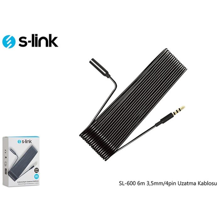 S-link SL-600 6m 3,5mm-4pin Uzatma Kablosu