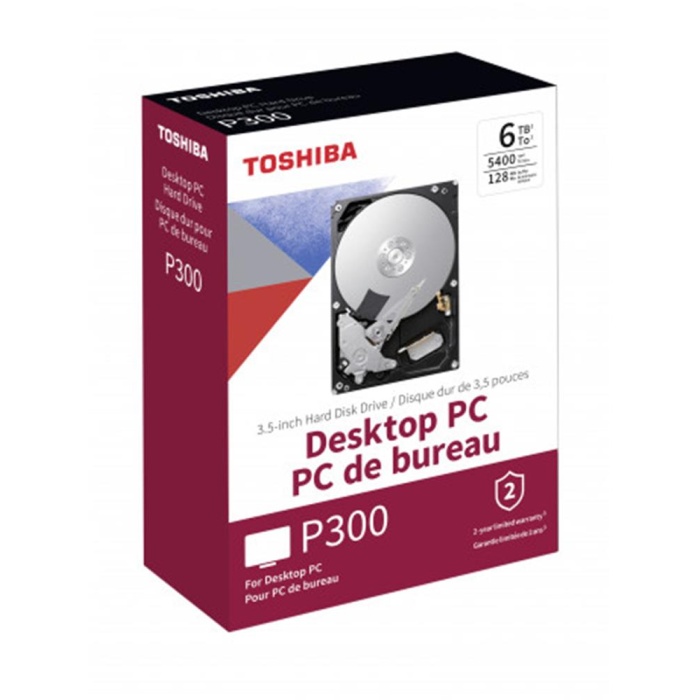 Toshiba 6TB 3.5 P300 HDWD260EZSTA SATA 3.0 5400 RPM Kutulu BOX Harddisk