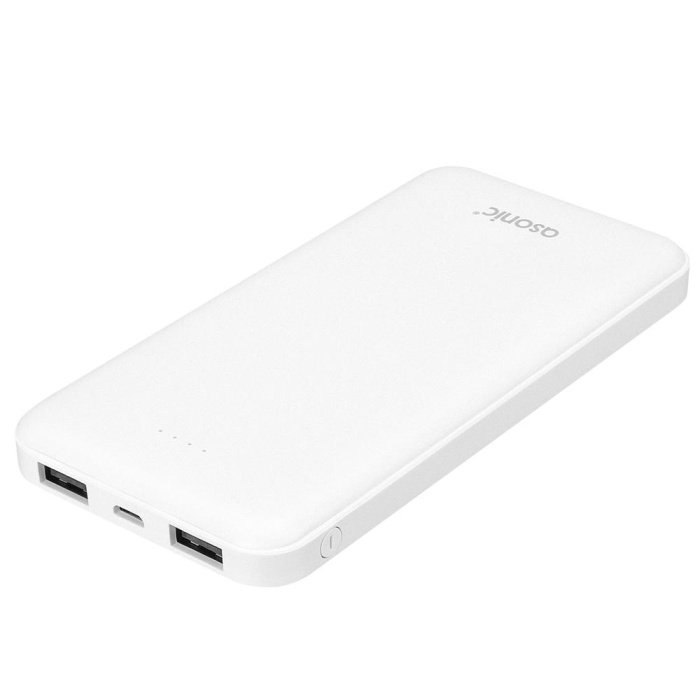 Asonic AS-P10 10000mAh 2-USB Output Powerbank Beyaz Taşınabilir Pil Şarj Cihazı