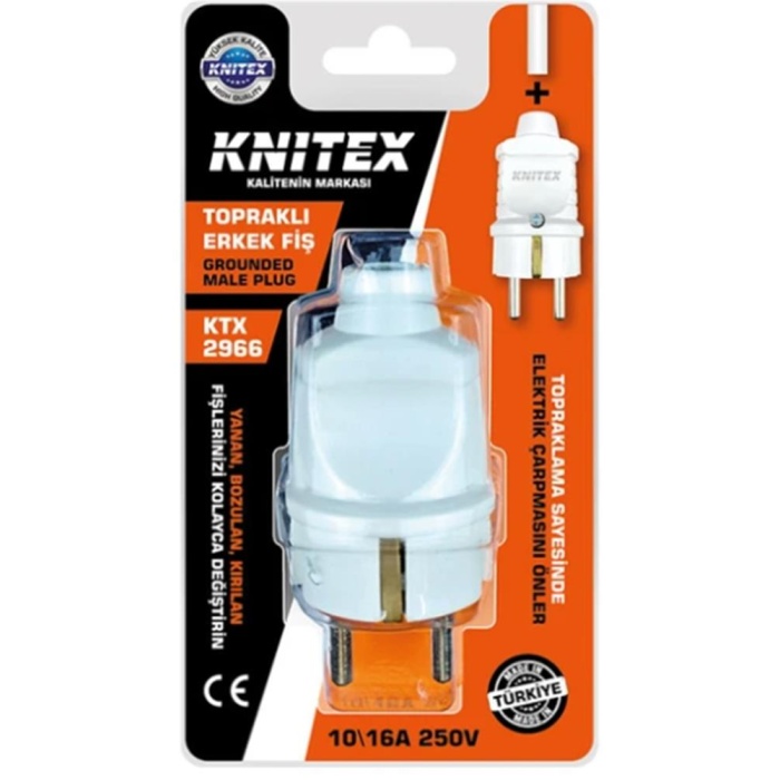 Knitex Ktx-2966 Topraklı Erkek Fiş