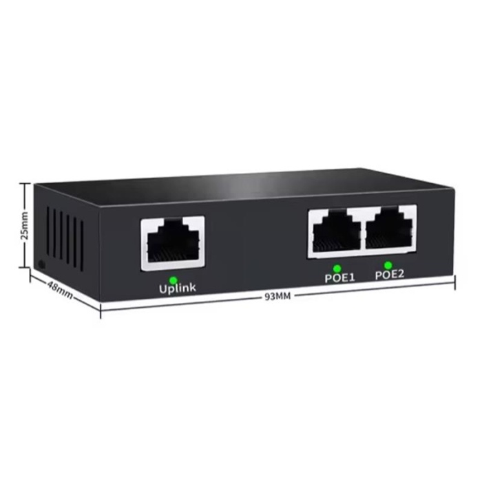 URANIUM POE-RP12 1 PORT 10/100 POE GİRİŞ + 2 PORT 10/100 ÇIKIŞ METAL KASA POE REPEATER(REALTEK CHIPSET)