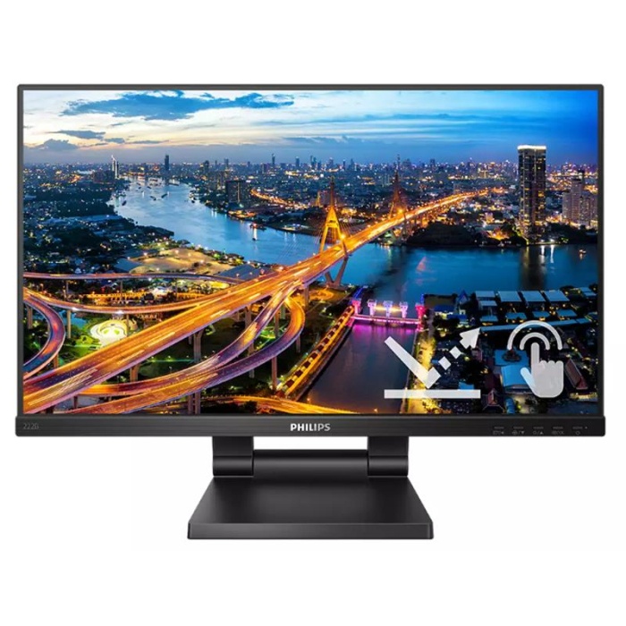 21.5 PHILIPS 222B1TC/00 IPS 4MS 75MHZ 1XVGA 1XHDMI 1XDP 1XUSB 3.2 FHD 1920X1080 HOPARLÖR DOKUNMATİK EKRAN VESA SİYAH