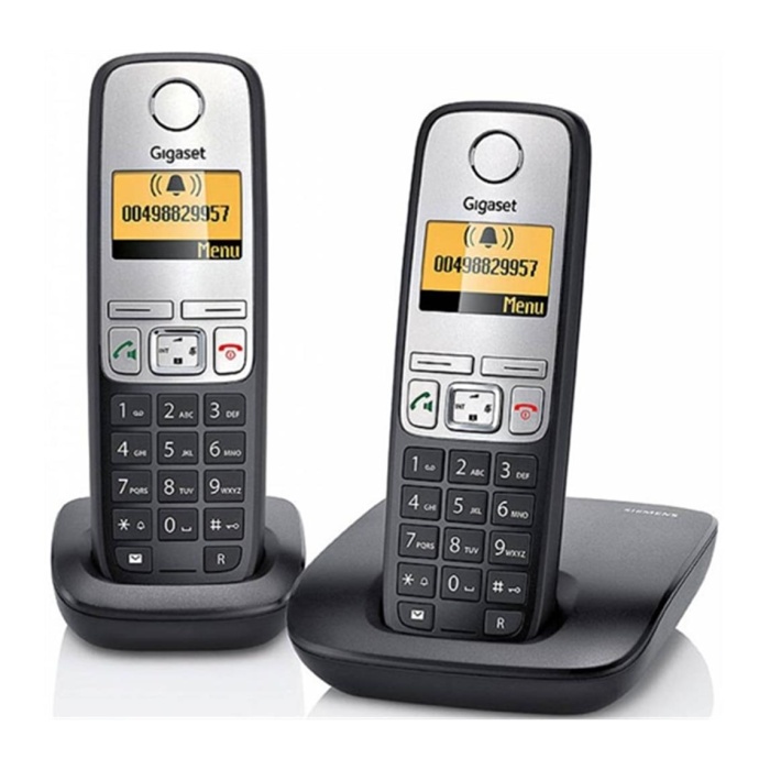 Gigaset A415 Duo 2 li Siyah Telsiz Dect Telefon 100 Rehber Handsfree Işıklı Ekran