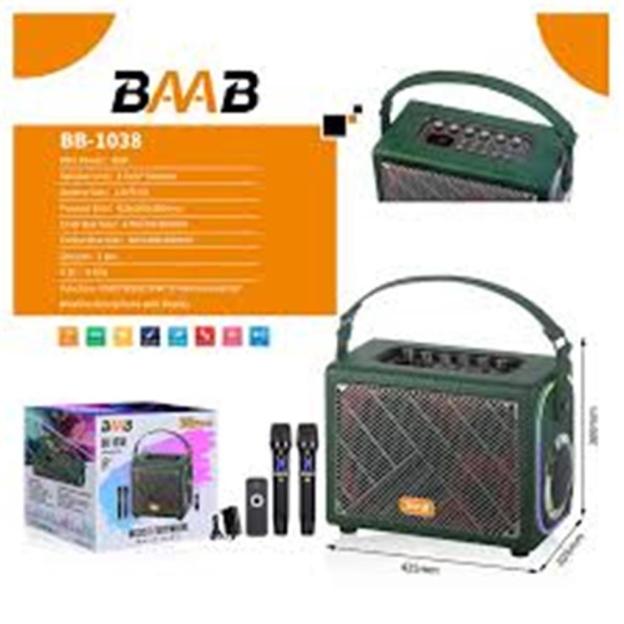 BB1038 Bluetooth Usb-Tf-Bt-Fm-Aux 8 1500w Speaker