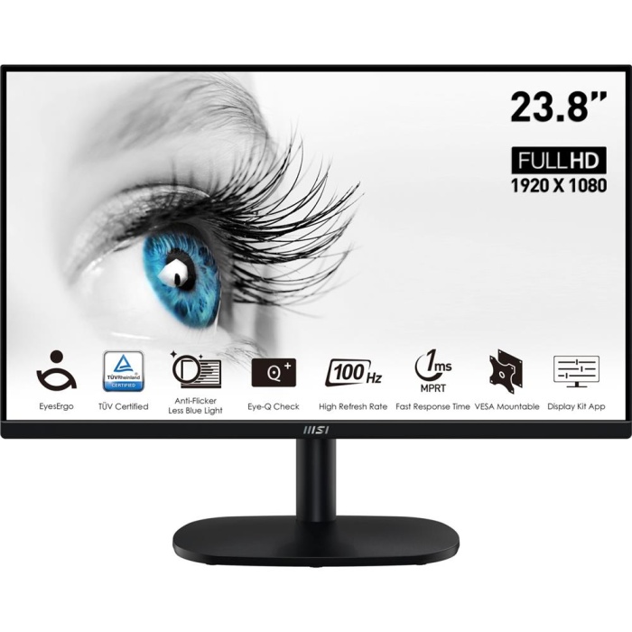 Msi 23.8 Pro MP245V 1920X1080 (Fhd) 16:9 Flat Va 100Hz 1Ms Adaptıve-Sync Monitör