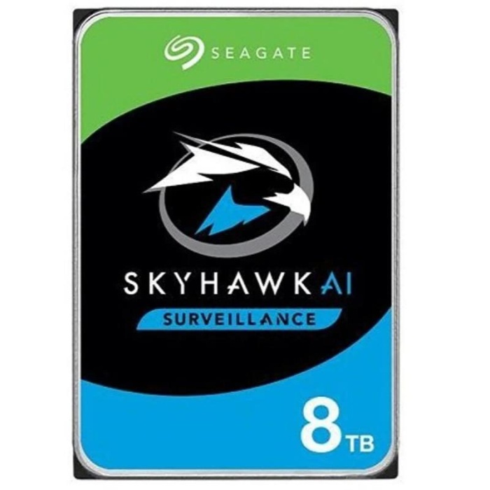 8 TB SEAGATE 3.5 SKYHAWK AI SATA 7200RPM 256MB 7/24 GUVENLIK ST8000VE001 (5 YIL RESMI DIST GARANTILI