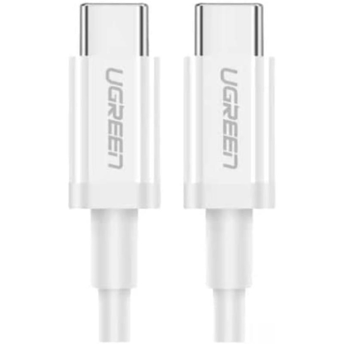 UGREEN USB-C 60W 3A QC PD HIZLI ŞARJ KABLOSU 1 MT BEYAZ 60520