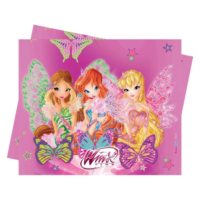 Winx Butterflix Temalı Plastik Masa Örtüsü 120x180 cm