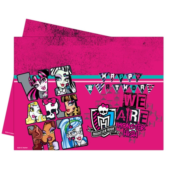 Monster High Temalı Plastik Masa Örtüsü 120x180 cm