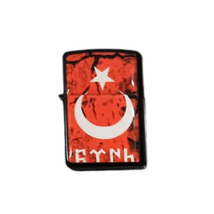 Damla Baskılı Zippo Çakmak + Benzin Kayı AYYILDIZ