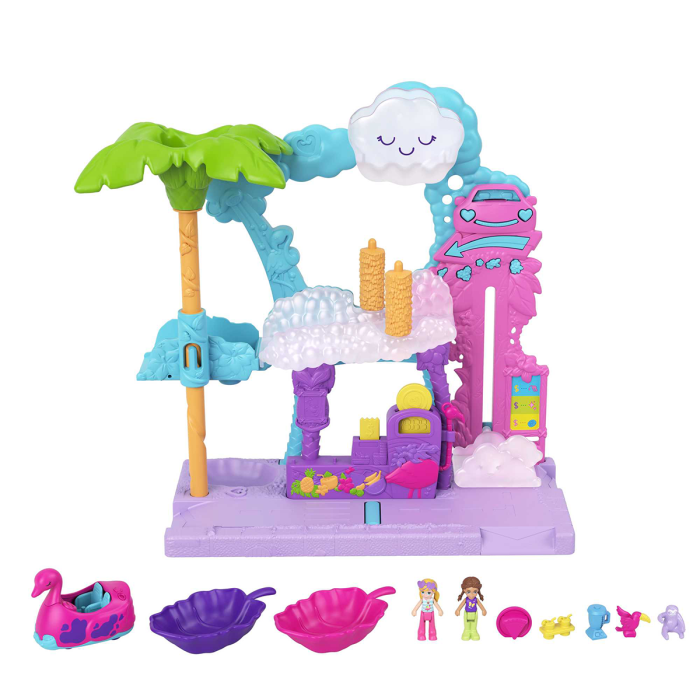 HHJ05 Polly Pocket Flamingo Araba Su Eğlencesi Seti