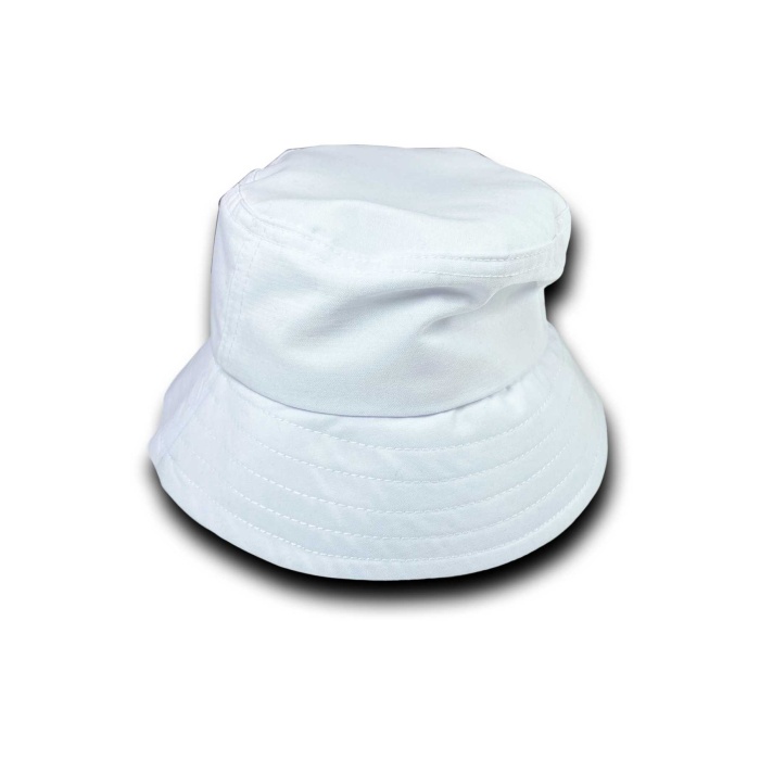 Unisex Kova Şapka Balıkçı Şapka Bucket Hat Beyaz