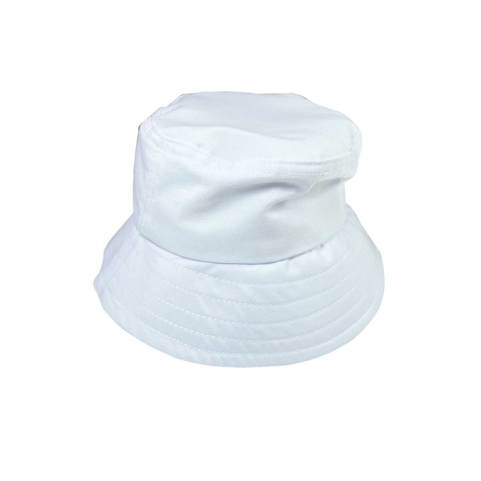 Unisex Kova Şapka Balıkçı Şapka Bucket Hat Beyaz