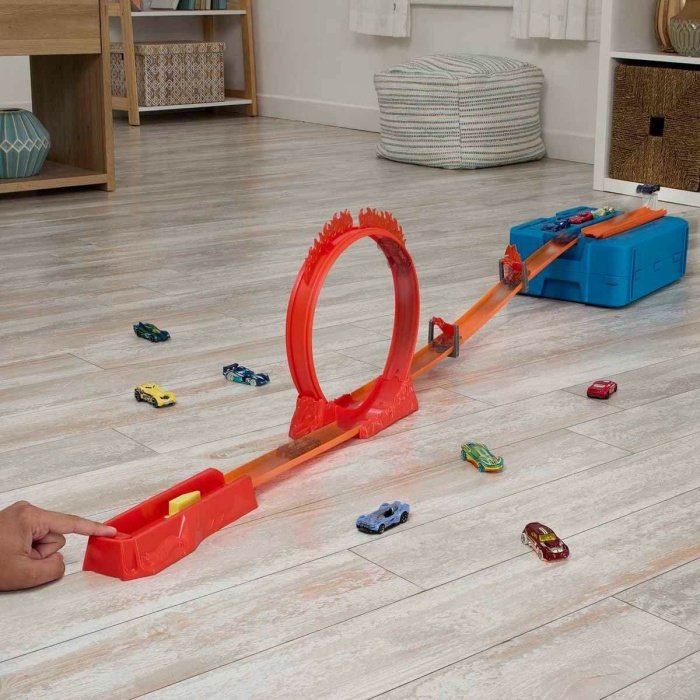 HMC04 Hot Wheels Track Builder Alev Temalı Akrobasi Seti