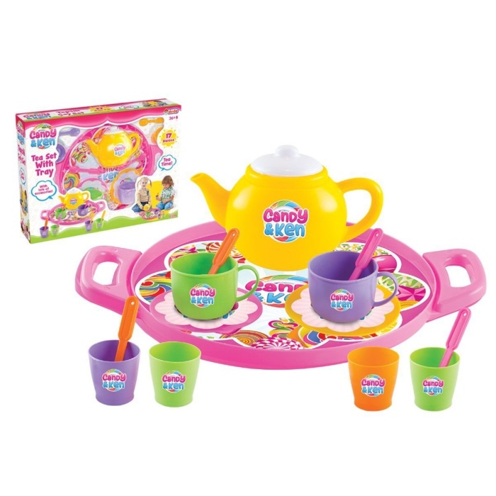 01593 Candy Ken Tepsili Çay Set -Dede