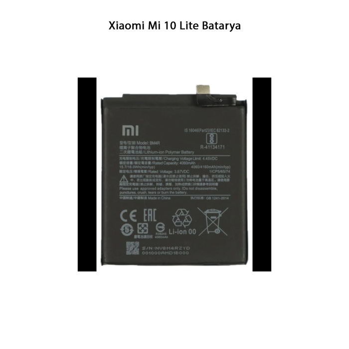 Xiaomi Mi 10 Lite Telefonlarla Uyumlu Batarya 4160 mAh