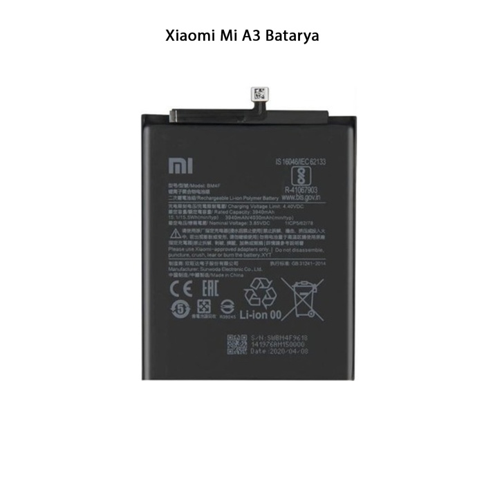 Xiaomi Mi A3 Telefonlarla Uyumlu Batarya 4030 mAh