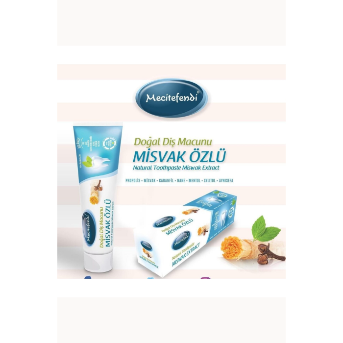 3 Adet Misvak Özlü Doğal Diş Macunu Florürsüz 75 ml