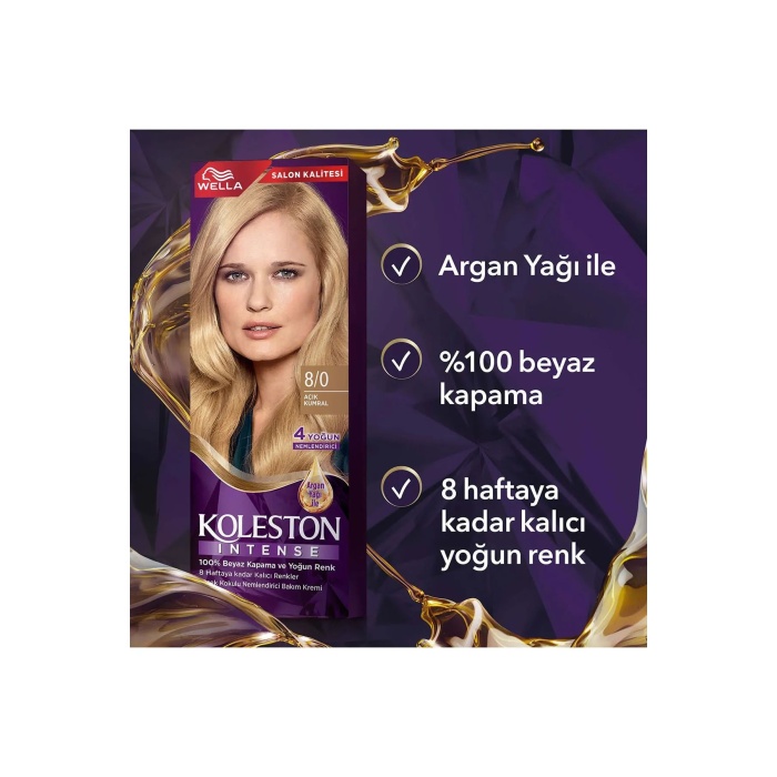 Koleston Intense Saç Boyası 8/0 Açık Kumral - Salon Kalitesi