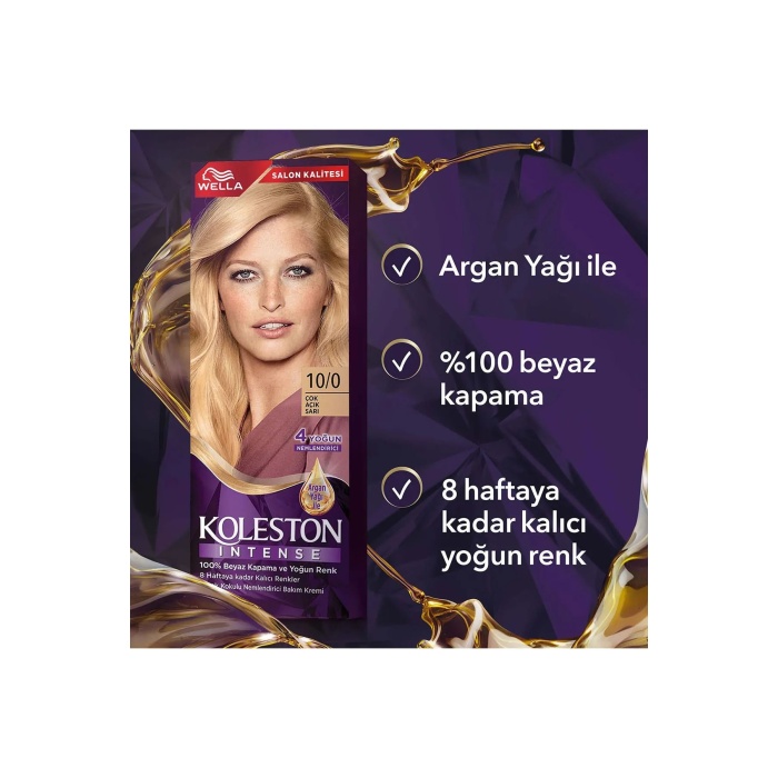 Koleston Intense Saç Boyası 10/0 Çok Açık Sarı - Salon Kalitesi