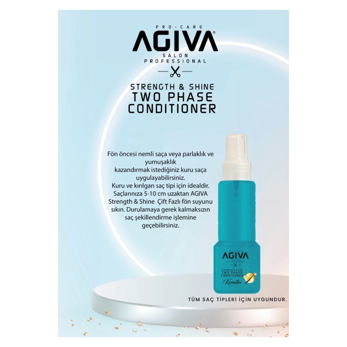 Agiva Çift Fazlı Fön Suyu 100 ml Keratin