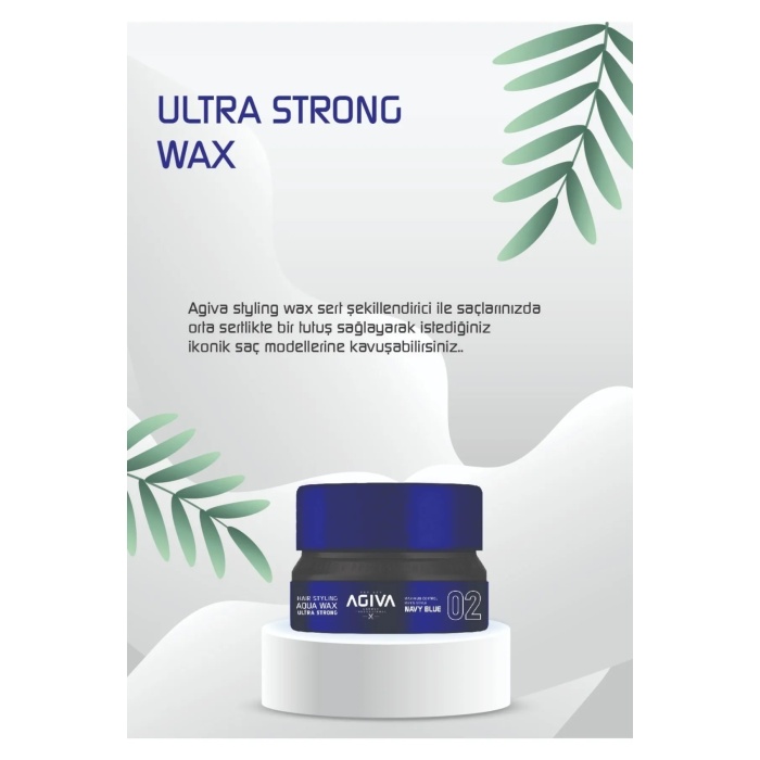 Agiva Hair Wax 155 Ml Ultra Strong Saç Şekillendirici 02 BLUE