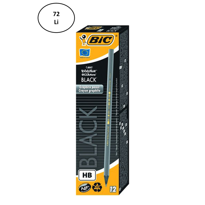 Bic Evolution Black HB Kurşun Kalem 72li