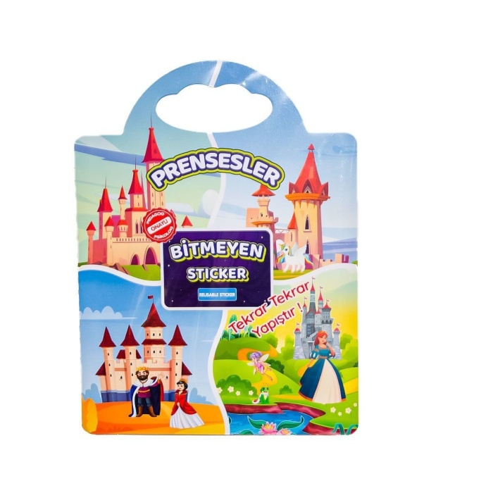 GF002 Bitmeyen Sticker Kitabım Hayvanlar -Prensesler -  Taşıtlar - Gepettoys