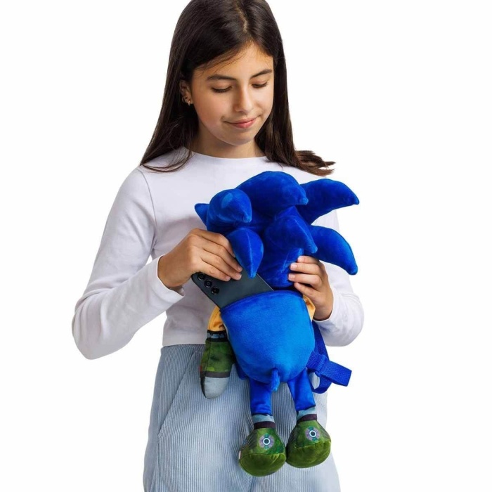 PMI SON 7020 Sonic Peluş Figür Sırt ÇAntası 45 cm -Necotoys