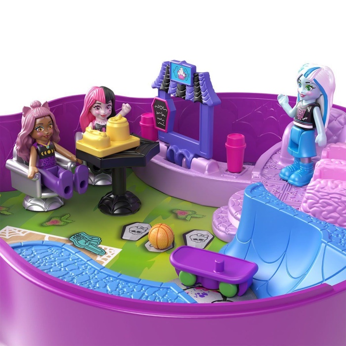 HVV58 Polly Pocket - Monster High Temalı Kompakt Oyun Seti