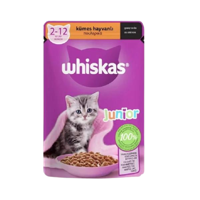 Whiskas Pouch Sos İçinde Kümes Hayvanlı Yavru Kedi Konservesi 85gr - Lisinya