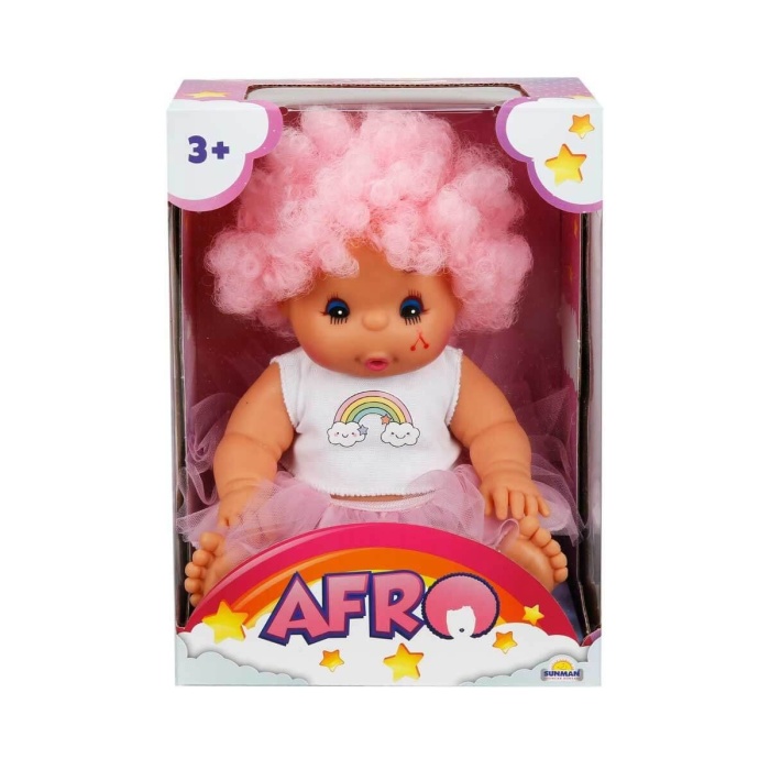 20040 Afro Kıvırcık Saçlı Bebek 23 cm -Sunman