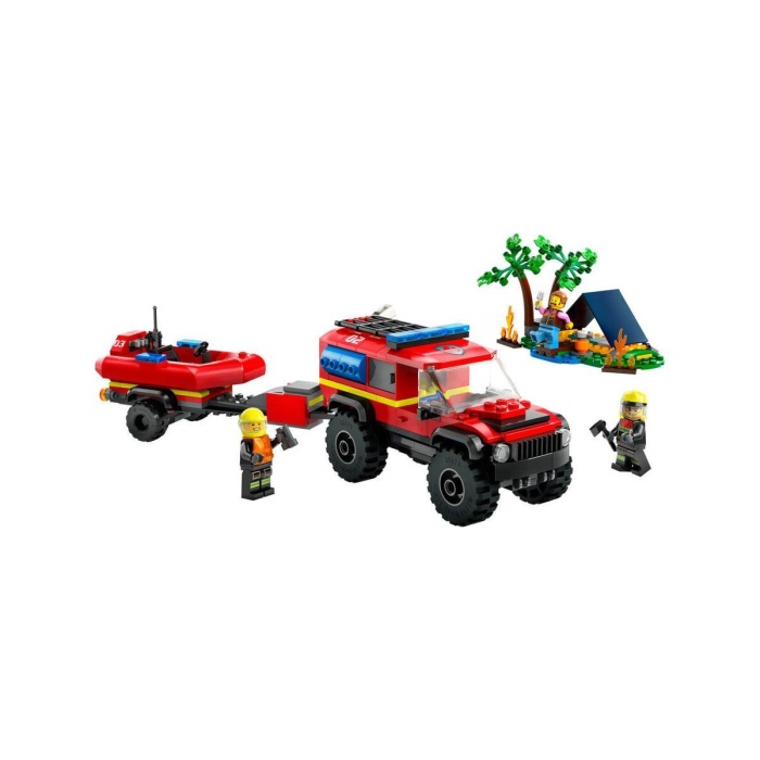 60412 LEGO® City 4x4 Kurtarma Botlu İtfaiye Kamyonu 301 parça +5 yaş