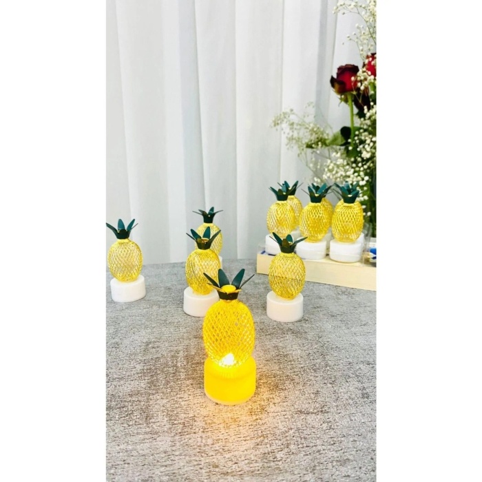 Led Mum Ananas Metal 2 Adet (Lisinya)