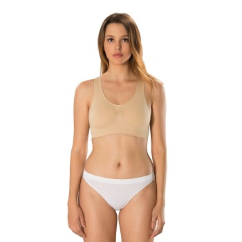 New Season Kalın Askılı Sırt Çapraz Crop Top Büstiyer Crop Ten