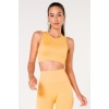 New Season Fitilli Crop Top Büstiyer Seamless Spor Sütyeni Sarı