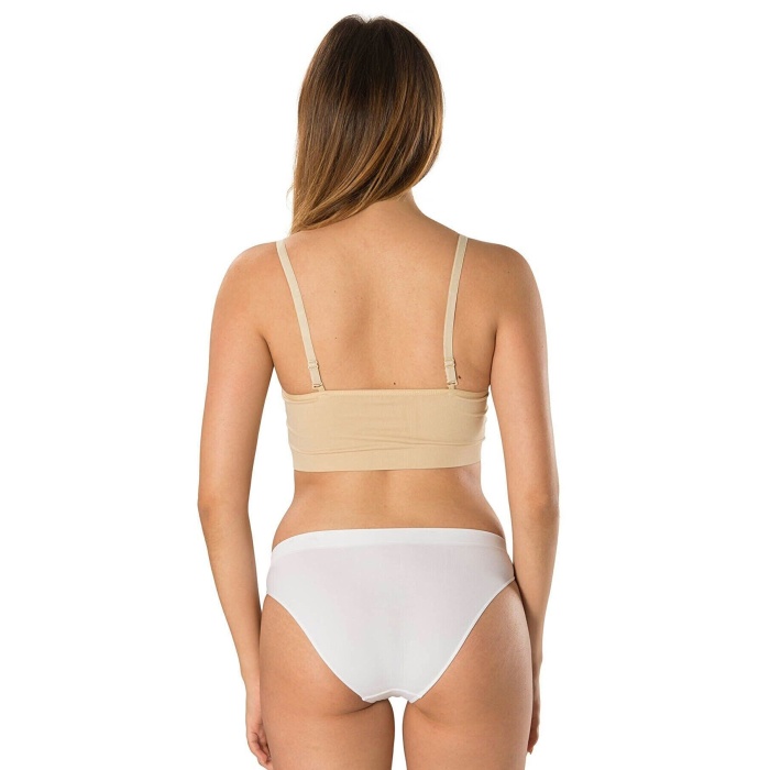 Ayar Askılı İnce Askılı Crop Top Toparlayıcı Pedli Büstiyer Ten