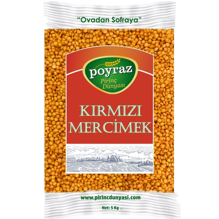 Kırmızı Mercimek Yerli 5 Kg