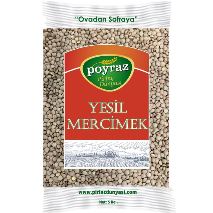 Yeşil Mercimek Yerli 5 Kg